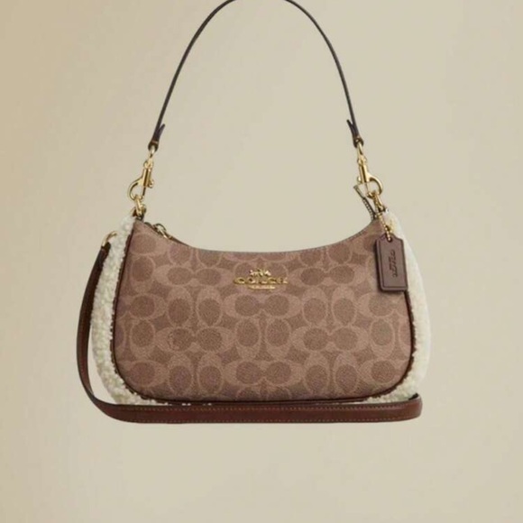 Coach Tan and Cream Shoulder Bag - Picture 1 of 4